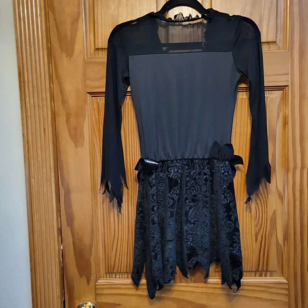 Halloween Costume Spooktacular Creations Black Witch Costume Girls sz XL